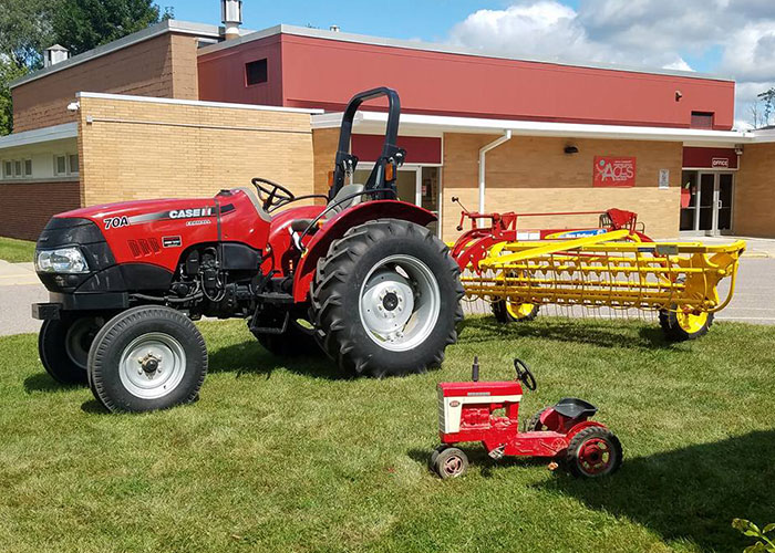 Case IH Tractor with toy tractor